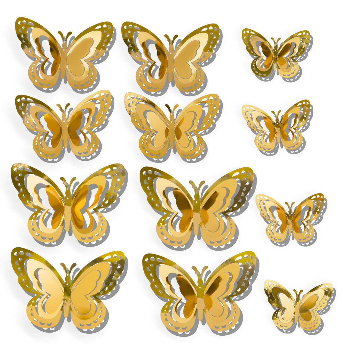 3D Layered Butterfly Wall Stickers – 3-Tier Hollow-Out Design, TEMU’s Bestseller for Living Room & Home Decor