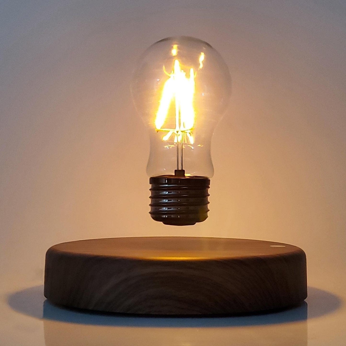 Floating Bulb Lamp - Magnetic Floating LED Desk Lamp & Table Night Light - Automatic Rotating Light for Unique Gifts & Home Office Decor