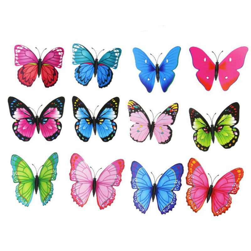 4.5cm Single-Layer Magnetic Mini Butterflies - 3D Realistic Wall Decor for Living Room, Bedroom, Dorm & Restaurant Decoration