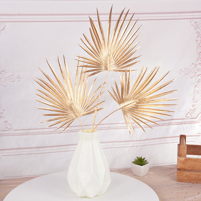 Gold Ginkgo Leaf Branches - Artificial Plants for DIY Wedding, Party, Home Decor, Flower Arrangement (Living Room, Centerpiece, Decorative Accessories)