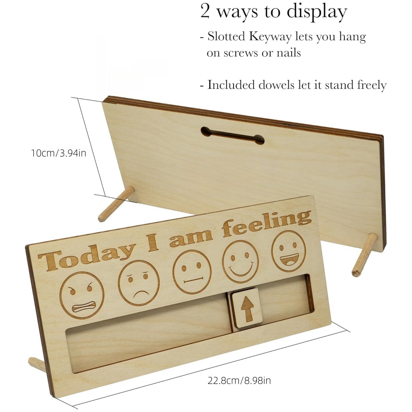 Wooden Emotion Weather Board - Whimsical Desktop Decor & Expressive Gift