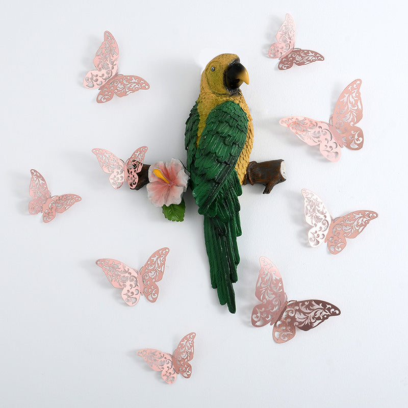 3D Hollow-Out Butterfly Wall Stickers - Self-Adhesive Decals for Kids' Room & Nursery Background Walls (Creative Cut-Out Design, Removable Decor)
