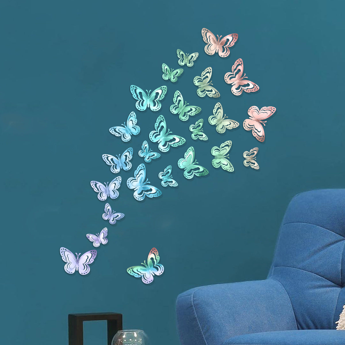 3D Layered Butterfly Wall Stickers – 3-Tier Hollow-Out Design, TEMU’s Bestseller for Living Room & Home Decor