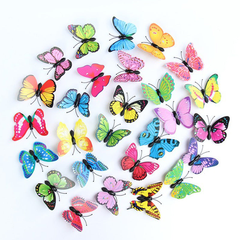 4.5cm Single-Layer Magnetic Mini Butterflies - 3D Realistic Wall Decor for Living Room, Bedroom, Dorm & Restaurant Decoration