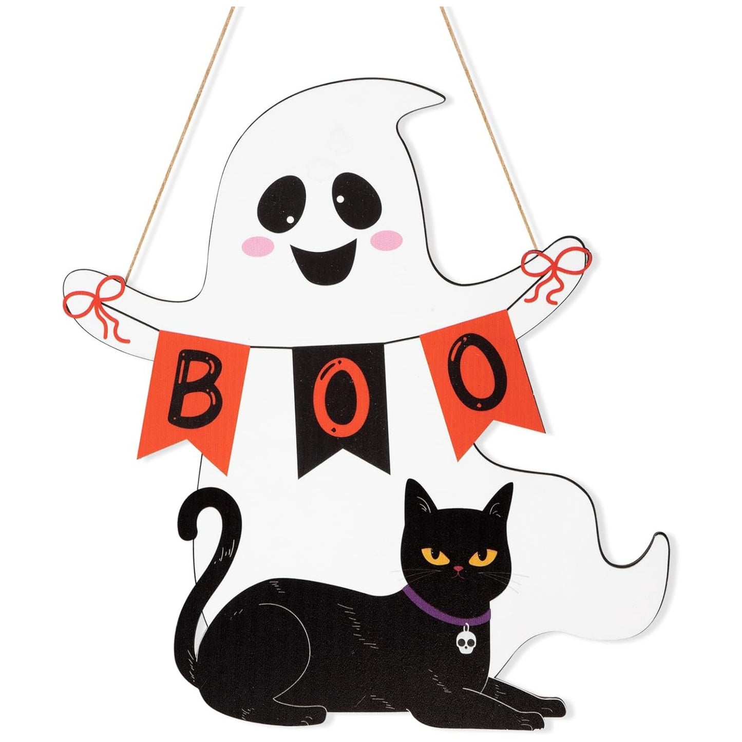 Wood Halloween Door Hangings, Unique Halloween Decor, Halloween Style Reusable Wooden Pendants,Decorative Multifunctional Hangable Festive Ornaments for Wall, Window