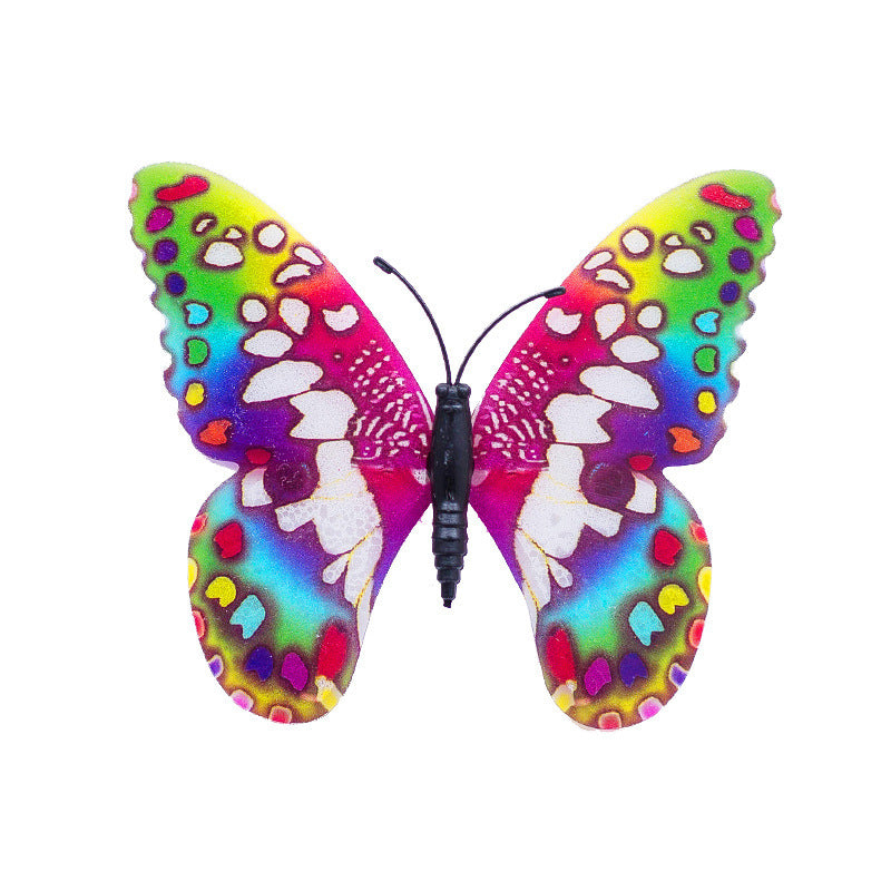 8CM Glow-in-the-Dark Butterfly Stickers - Fluorescent Window & Wall Decals for Kids' Room (3D Realistic Decor, Self-Adhesive, Non-Toxic Night Light Decorations)