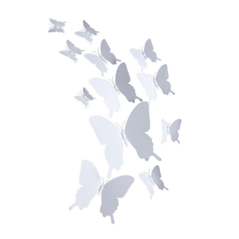 Single-Layer Pack of 12 Wedding Butterflies – Photography-Ready PVC Butterfly Wall Decor, 3D Butterfly Wall Stickers (Paintable)