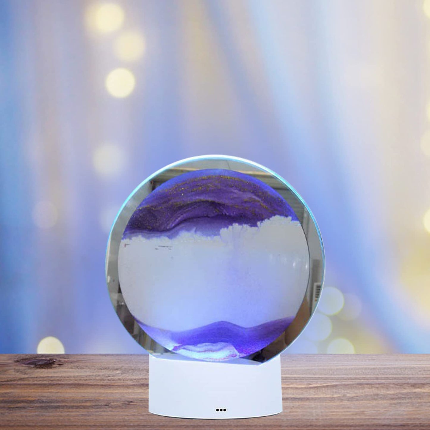 Moving Sand Art Lamp 3D Moving Sandscapes with LED Light Quicksand Painting Light Creative Deep Sea Sandscape Art Liquid Motion Living Room Bedroom Table Lamp Ornament Decor Desktop Art Gift