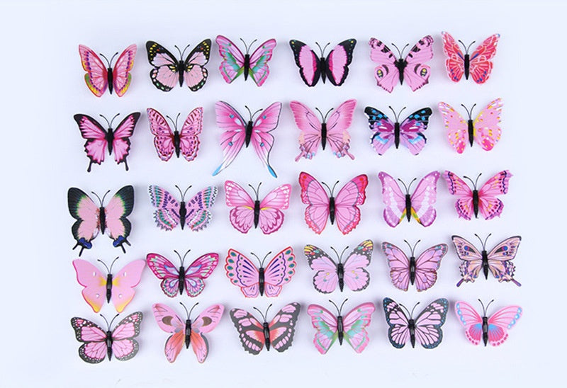 4.5cm Single-Layer Magnetic Mini Butterflies - 3D Realistic Wall Decor for Living Room, Bedroom, Dorm & Restaurant Decoration