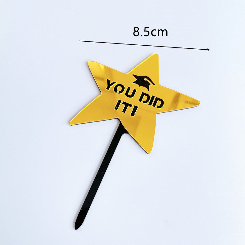 Graduation Cupcake Toppers 2025 Gold Glitter Graduation Party Decorations 2025 Class of 2025 Cupcake Topper for Grade Graduation Party Supplies