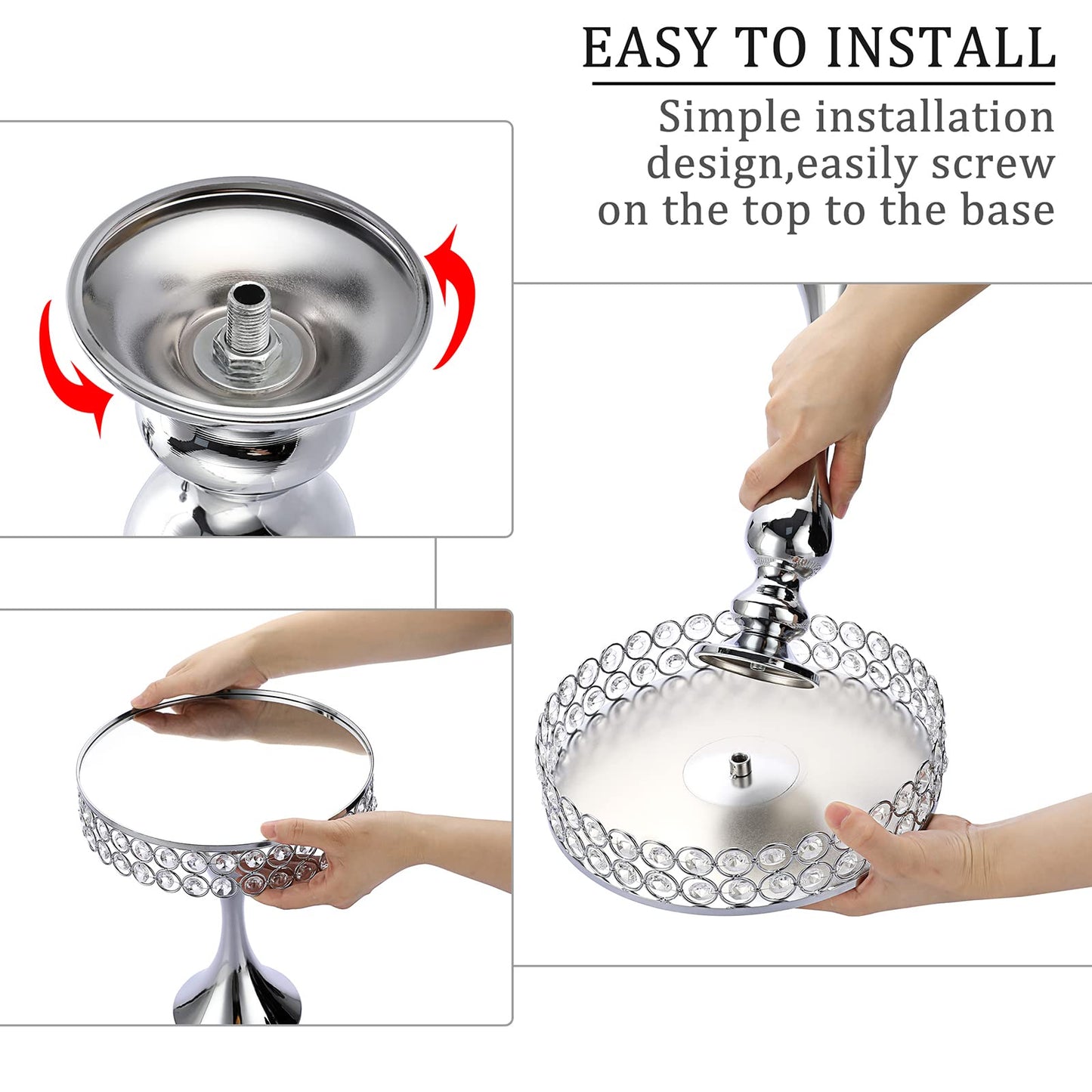 Cupcake Stands 3 Pcs Crystal Cake Stands Set Cake Holder Mirror Plates Wedding Generic Cupcake Stand Cupcake Holders Cup Cake Stand Cupcake Tray Cupcake Holder Stand