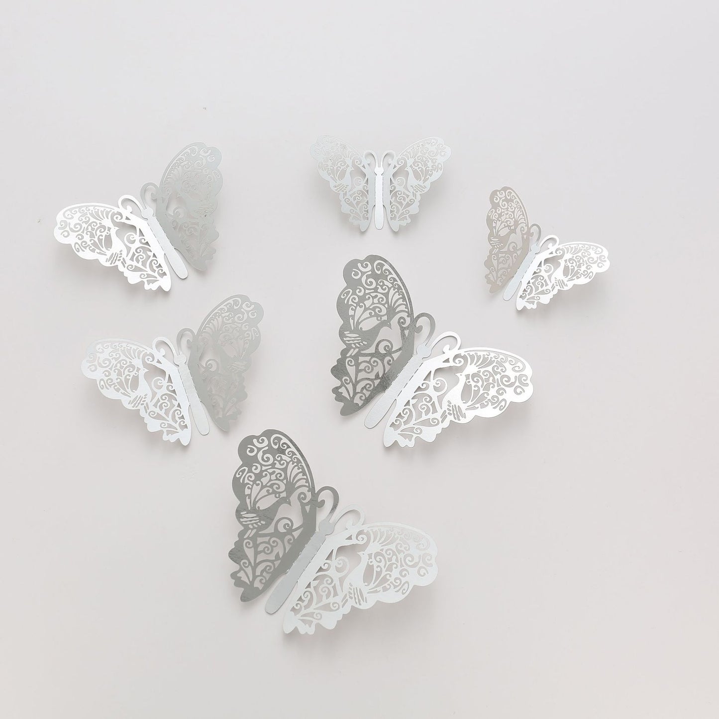 3D Realistic Butterfly Wall Stickers - Hollow-Out Decals for Living Room Decor, Holiday Party Decorations (Self-Adhesive, Cartoon Style Creative Wall Art)