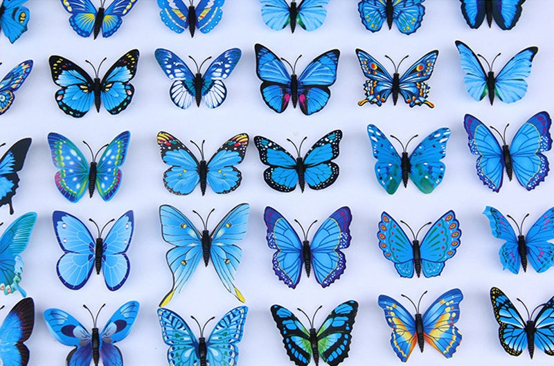 4.5cm Single-Layer Magnetic Mini Butterflies - 3D Realistic Wall Decor for Living Room, Bedroom, Dorm & Restaurant Decoration