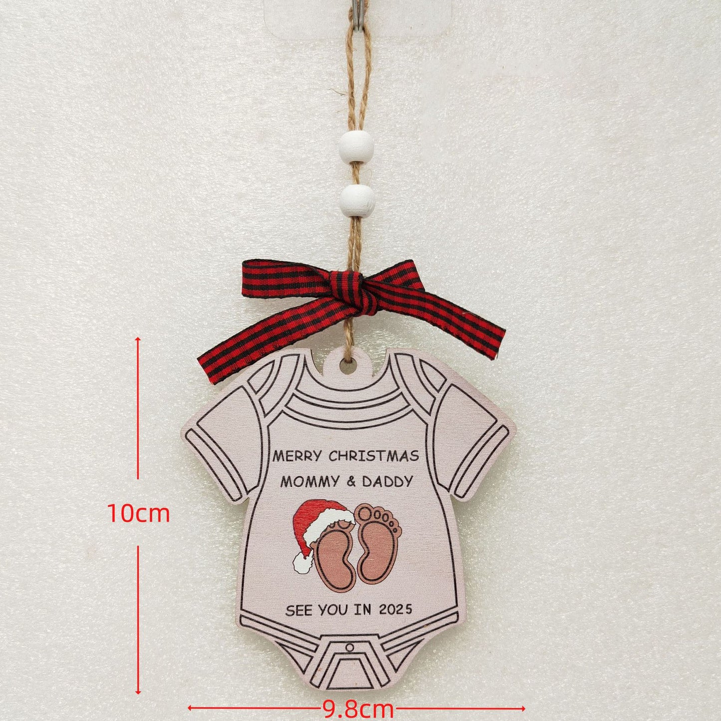 1pc Wooden Christmas Tree Ornaments - Mini House Decorations, Christmas Gift Hangers, Festive Hanging Decor, Pendant Display
