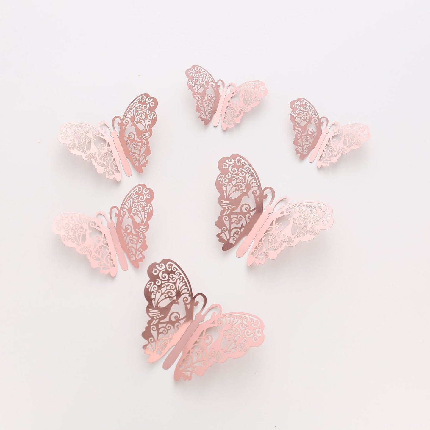 3D Realistic Butterfly Wall Stickers - Hollow-Out Decals for Living Room Decor, Holiday Party Decorations (Self-Adhesive, Cartoon Style Creative Wall Art)