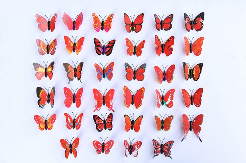 4.5cm Single-Layer Magnetic Mini Butterflies - 3D Realistic Wall Decor for Living Room, Bedroom, Dorm & Restaurant Decoration