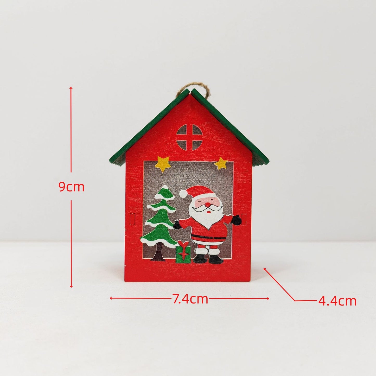 Xmas Glowing House Decor Wooden Led Festival Ornament for Christmas Desktop Decoration Chic and Adorable House for Home Office and Holiday Atmosphere