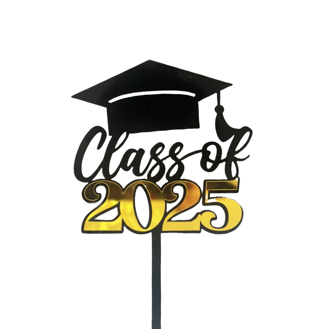 Class Of 2025 Cake Topper Congrats Grad College Graduation Themed Party Decorations Supplies Graduation Season Acrylic Cake Topper, Happy Graduation Cake Decoration Party Supplies, Cake Decor Supplies, Baking Decor Supplies