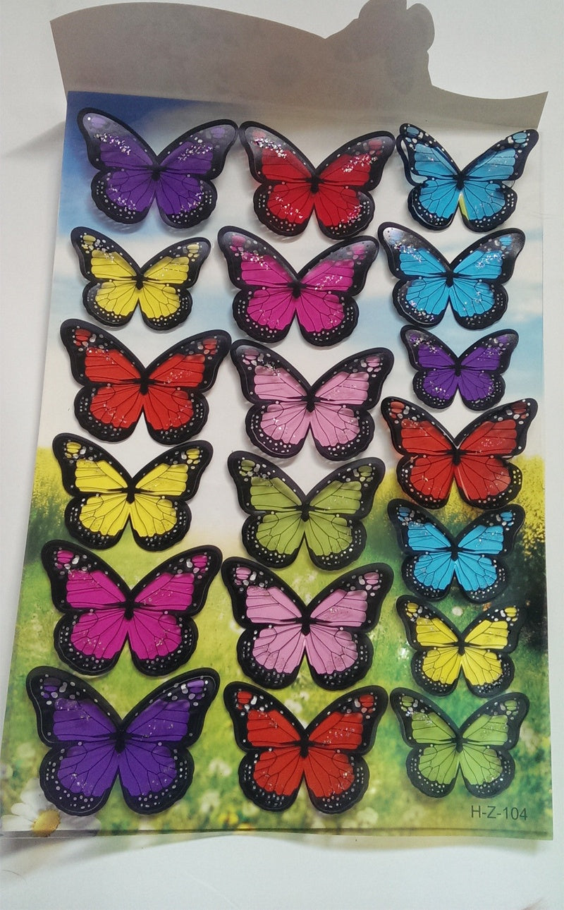 18pcs 3D Butterfly Wall Decals - Premium Dimensional Stickers for Kids' Room & Bedroom Decor (Self-Adhesive, Removable, Creative Background Wall Art)