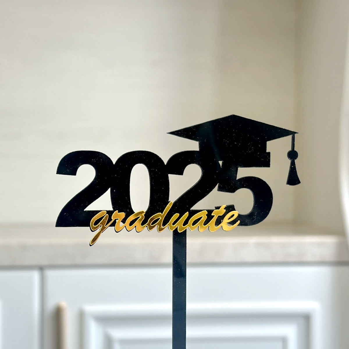 Graduation Cupcake Toppers 2025 Gold, Glitter Class of 2025 Cupcake Toppers Party Decor,2025 Congrats Grad Cap Cupcake Picks Toppers Graduation Party Decorations Supplies Gold and Black