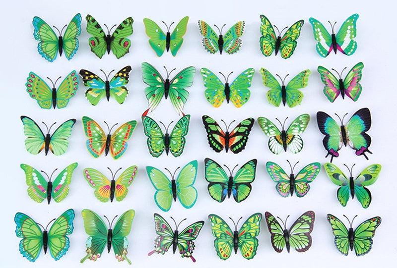 4.5cm Single-Layer Magnetic Mini Butterflies - 3D Realistic Wall Decor for Living Room, Bedroom, Dorm & Restaurant Decoration