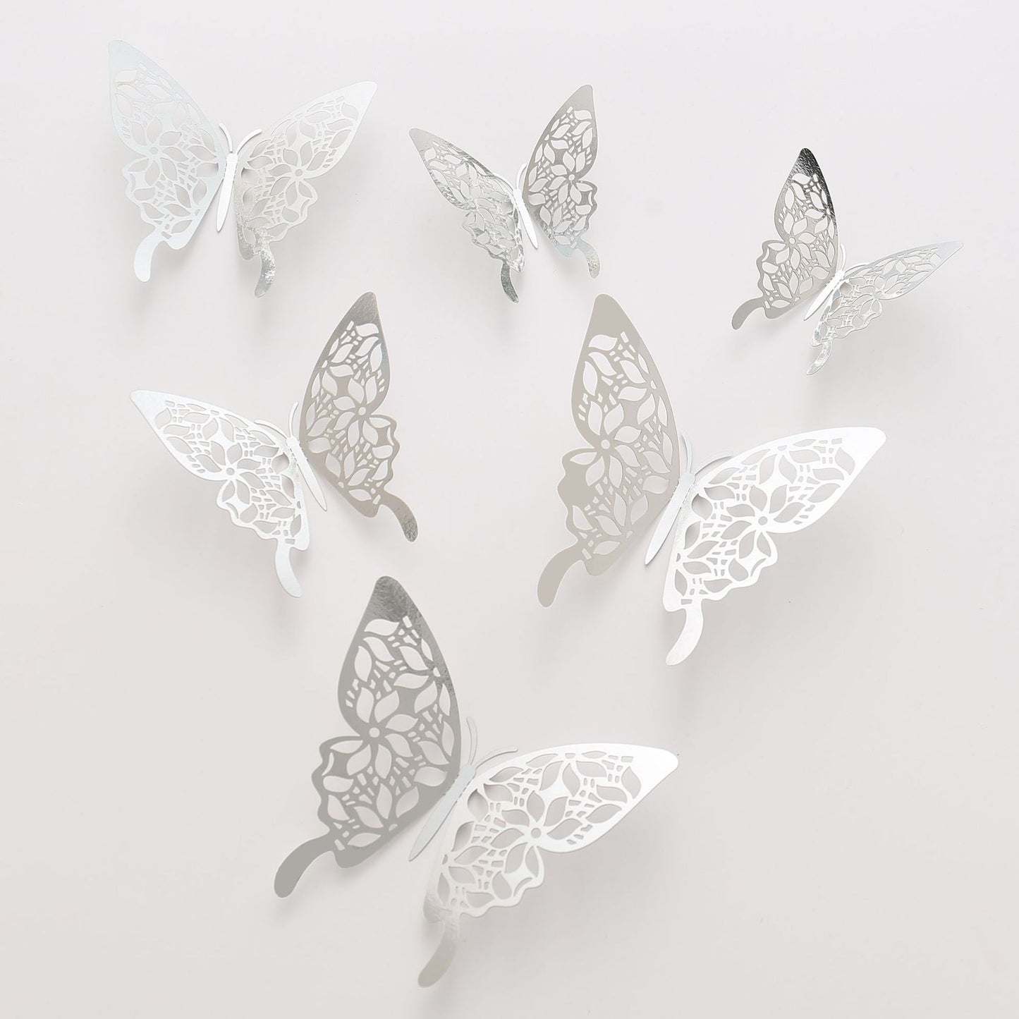3D Realistic Butterfly Wall Stickers - Hollow-Out Decals for Living Room Decor, Holiday Party Decorations (Self-Adhesive, Cartoon Style Creative Wall Art)