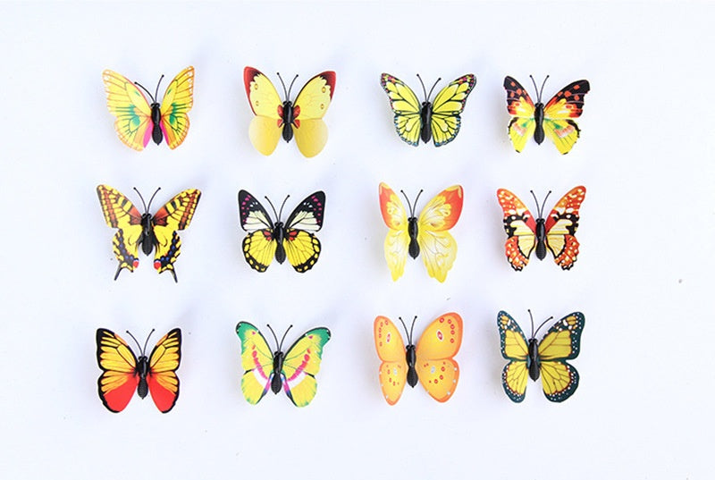 4.5cm Single-Layer Magnetic Mini Butterflies - 3D Realistic Wall Decor for Living Room, Bedroom, Dorm & Restaurant Decoration