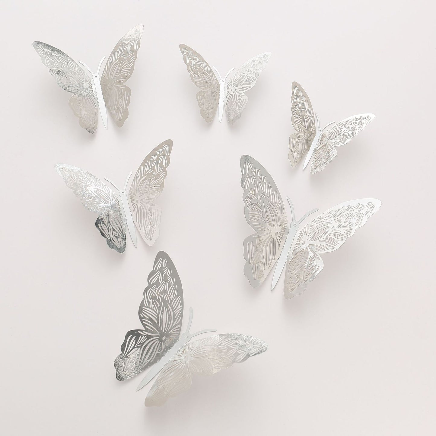 3D Realistic Butterfly Wall Stickers - Hollow-Out Decals for Living Room Decor, Holiday Party Decorations (Self-Adhesive, Cartoon Style Creative Wall Art)