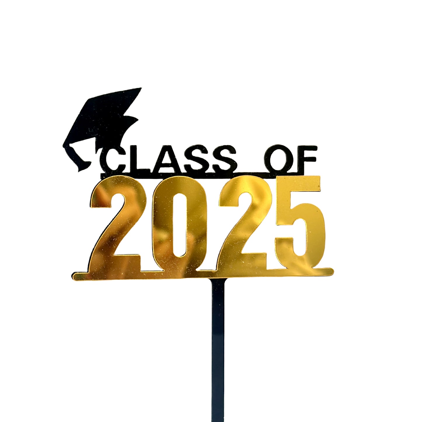 Graduation Cupcake Toppers 2025 Gold, Glitter Class of 2025 Cupcake Toppers Party Decor,2025 Congrats Grad Cap Cupcake Picks Toppers Graduation Party Decorations Supplies Gold and Black