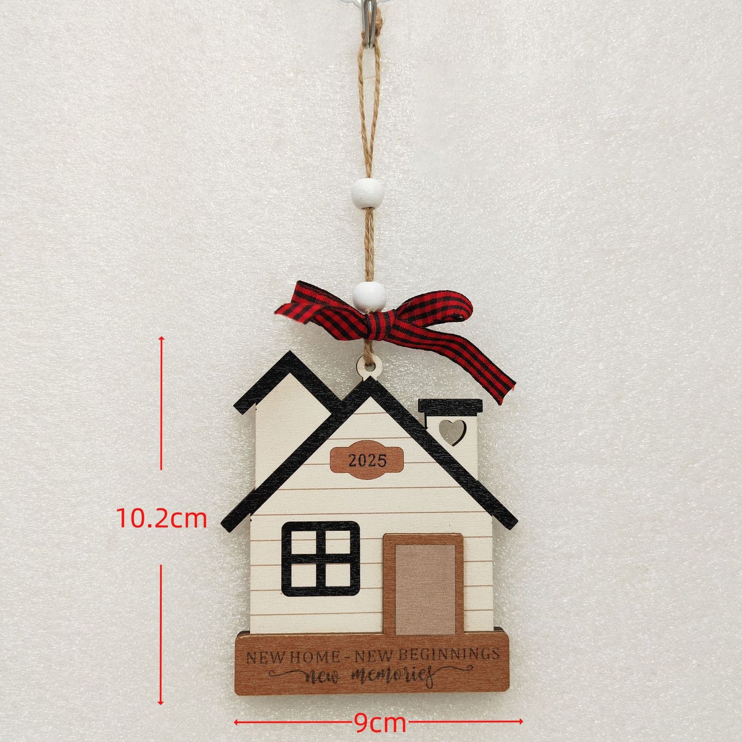 1pc Wooden Christmas Tree Ornaments - Mini House Decorations, Christmas Gift Hangers, Festive Hanging Decor, Pendant Display