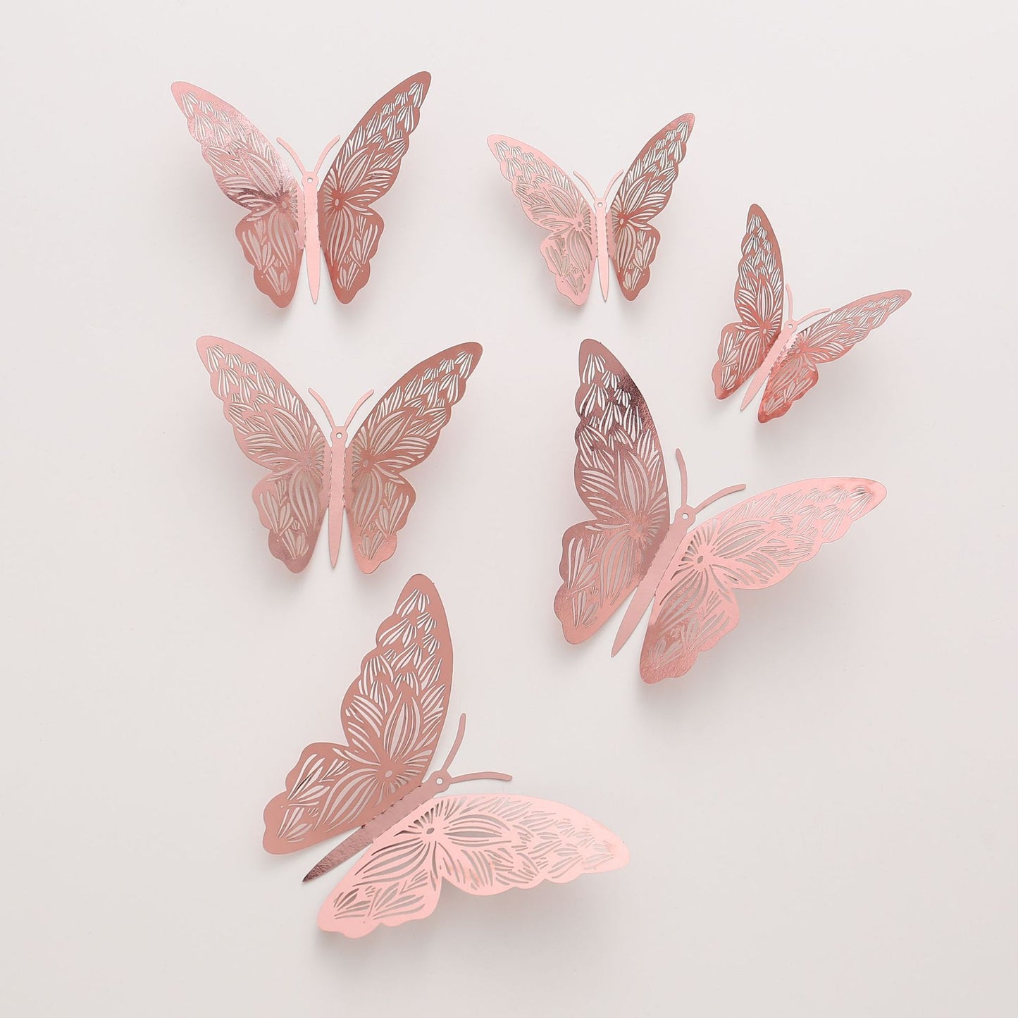 3D Realistic Butterfly Wall Stickers - Hollow-Out Decals for Living Room Decor, Holiday Party Decorations (Self-Adhesive, Cartoon Style Creative Wall Art)