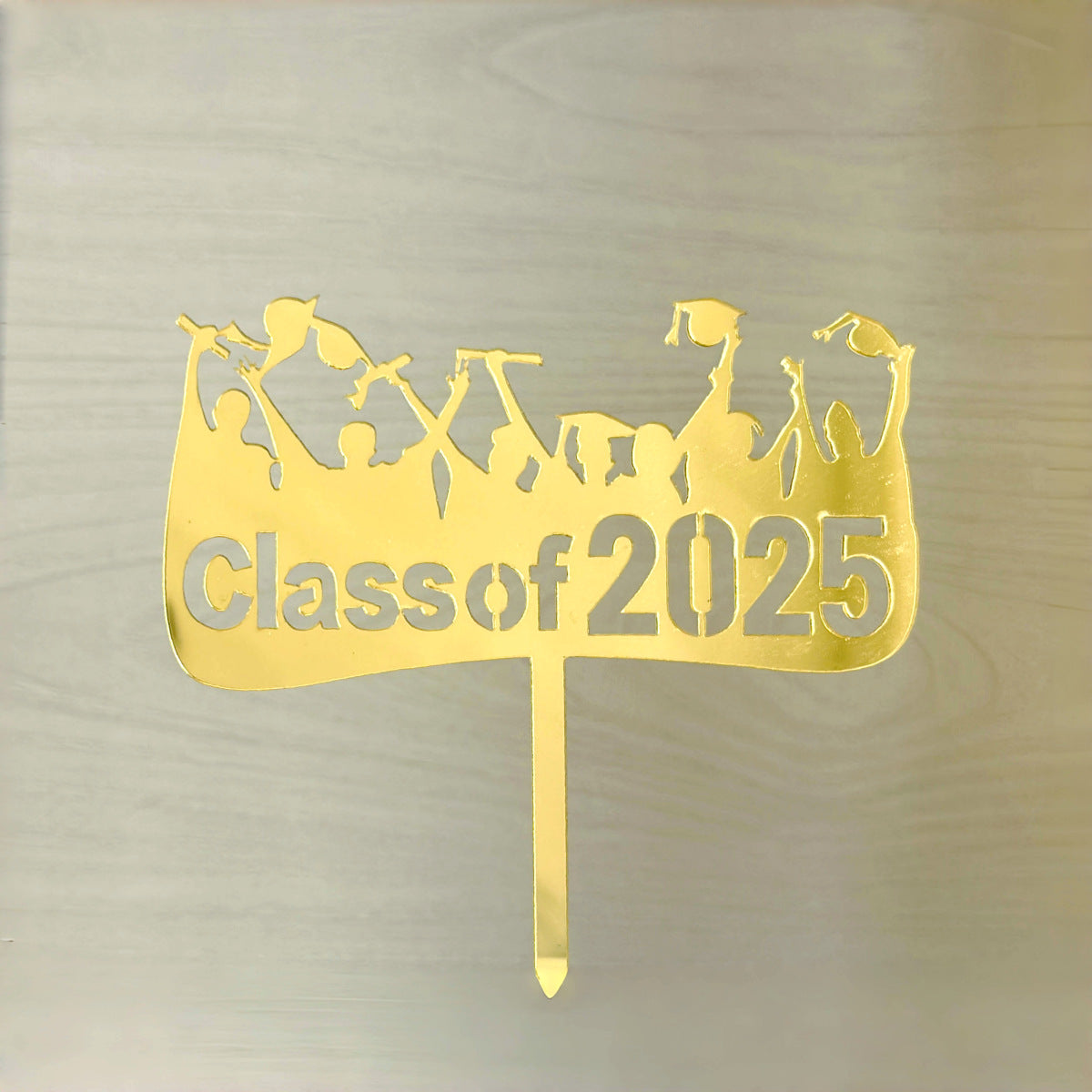2025 Graduation Cake Topper Black Gold Acrylic Cake Topper Congrats Grad You Did It Congratulations 5 Design Table Centerpiece Sticks Grad Party Food Appetizer Picks for Cake Decor Supplies