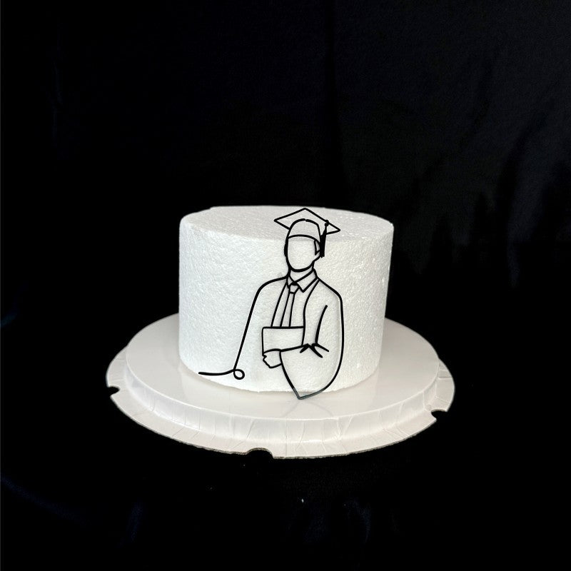 Gold Black Doctorial Hat Graduation Party Cake Toppers Acrylic Congratulations Graduation For Students Graduation Party Cake Decorations