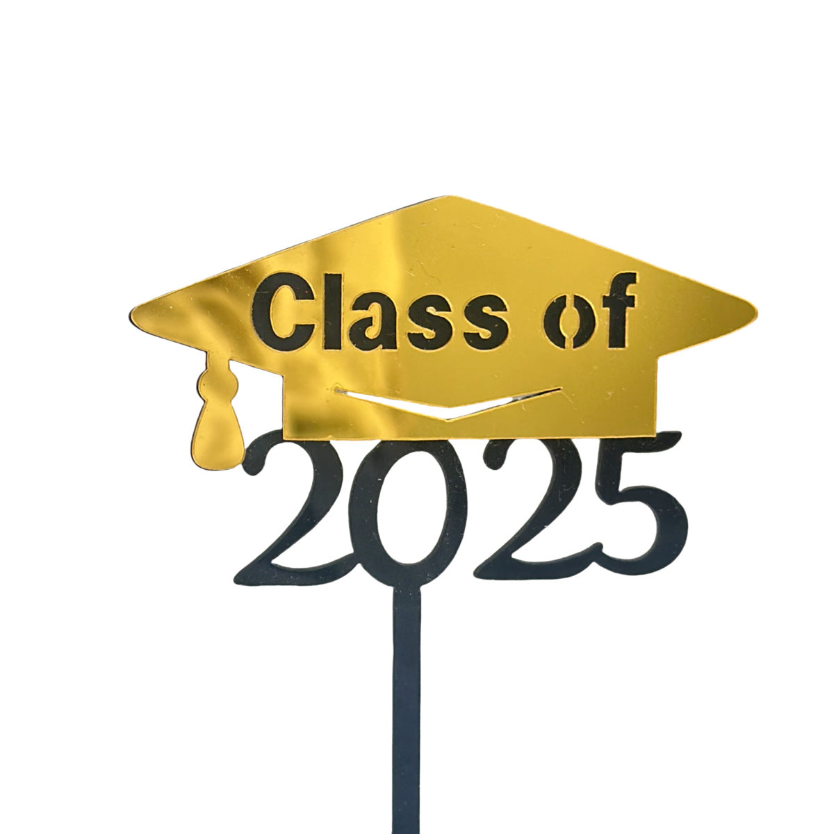 Graduation Cupcake Toppers 2025 Gold, Glitter Class of 2025 Cupcake Toppers Party Decor,2025 Congrats Grad Cap Cupcake Picks Toppers Graduation Party Decorations Supplies Gold and Black