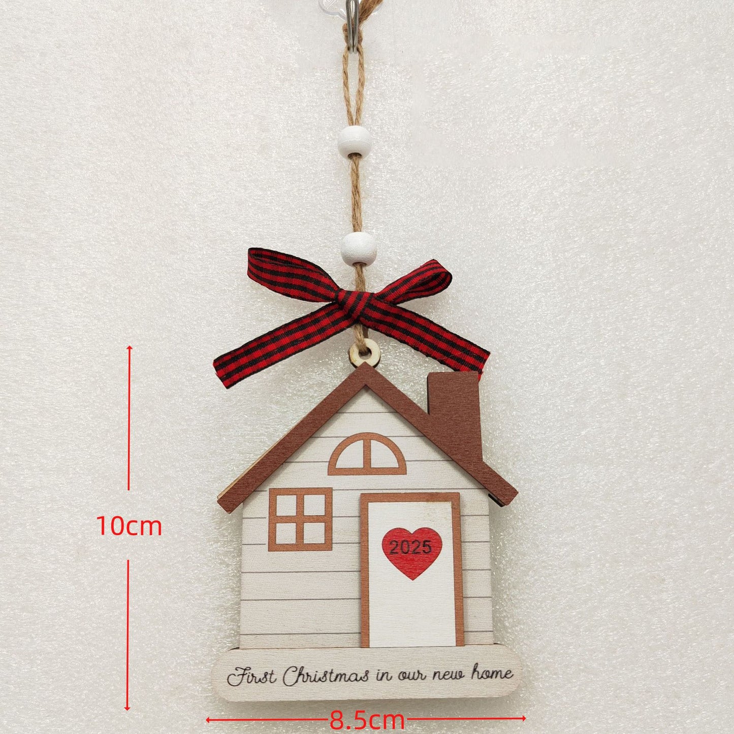 1pc Wooden Christmas Tree Ornaments - Mini House Decorations, Christmas Gift Hangers, Festive Hanging Decor, Pendant Display