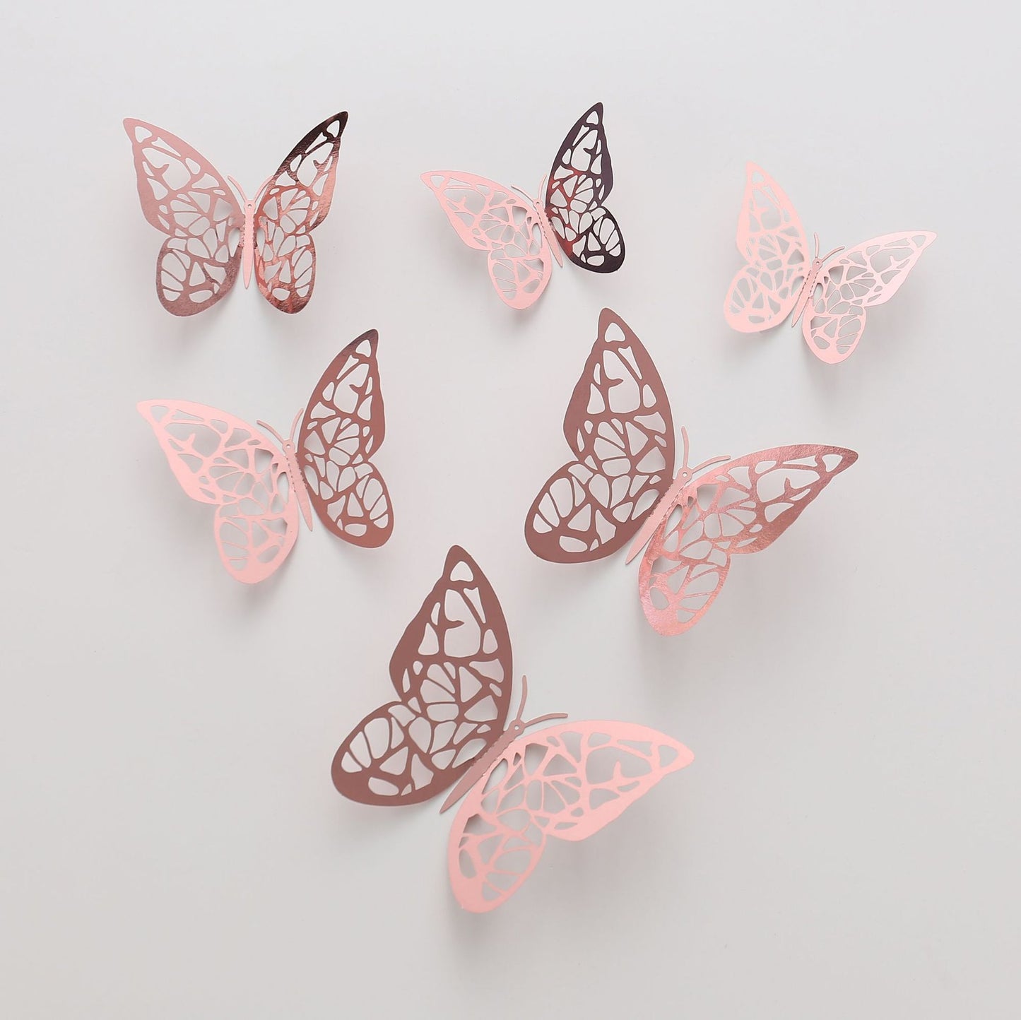 3D Realistic Butterfly Wall Stickers - Hollow-Out Decals for Living Room Decor, Holiday Party Decorations (Self-Adhesive, Cartoon Style Creative Wall Art)