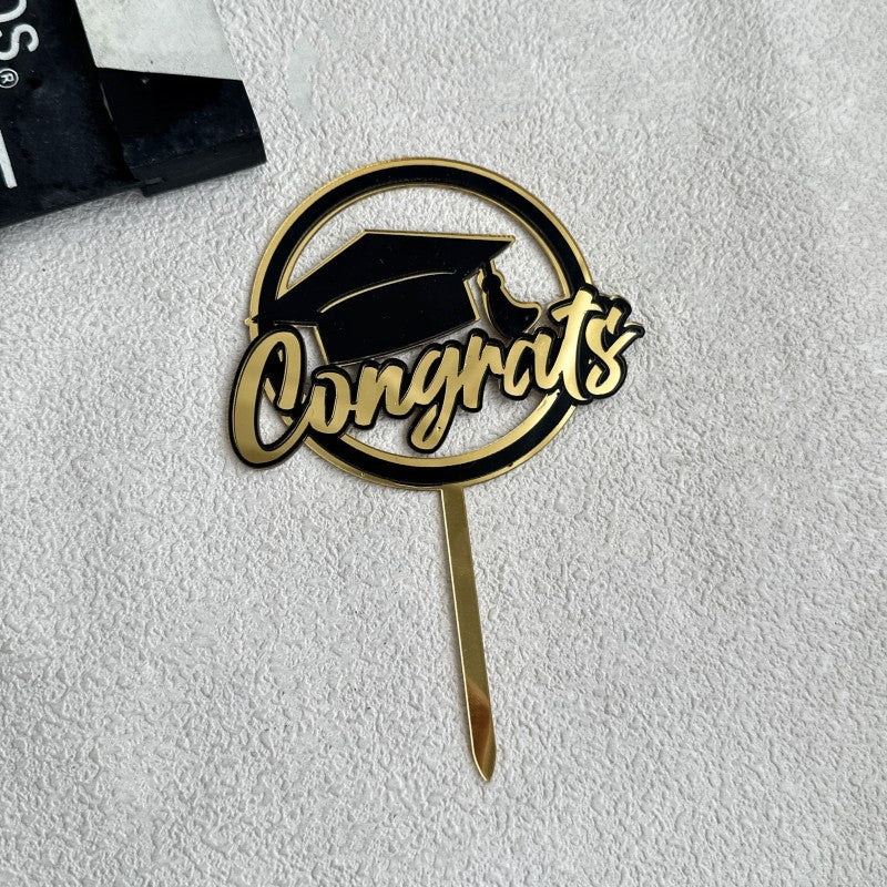 Class Of 2025 Cake Topper Congrats Grad College Graduation Themed Party Decorations Supplies Graduation Season Acrylic Cake Topper, Happy Graduation Cake Decoration Party Supplies, Cake Decor Supplies, Baking Decor Supplies