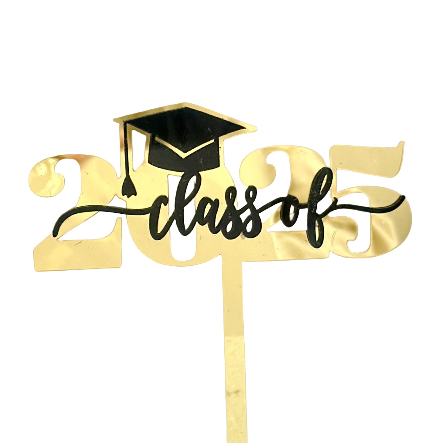 Graduation Cupcake Toppers 2025 Gold, Glitter Class of 2025 Cupcake Toppers Party Decor,2025 Congrats Grad Cap Cupcake Picks Toppers Graduation Party Decorations Supplies Gold and Black