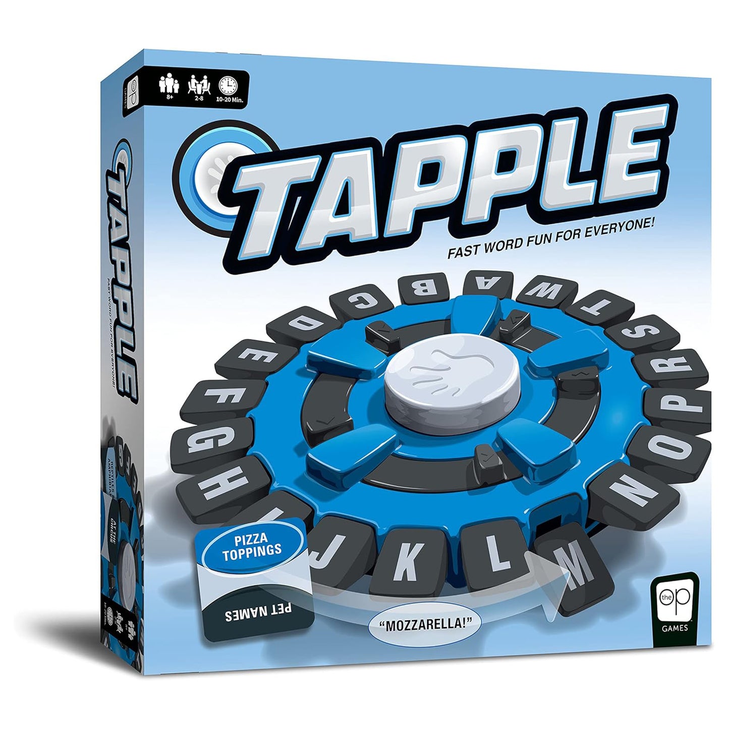 TAPPLE® Word Game Fast-Paced Family Board Game Choose a Category Race Against The Timer to be The Last Player Learning Game Great for All Ages (1 Pack)