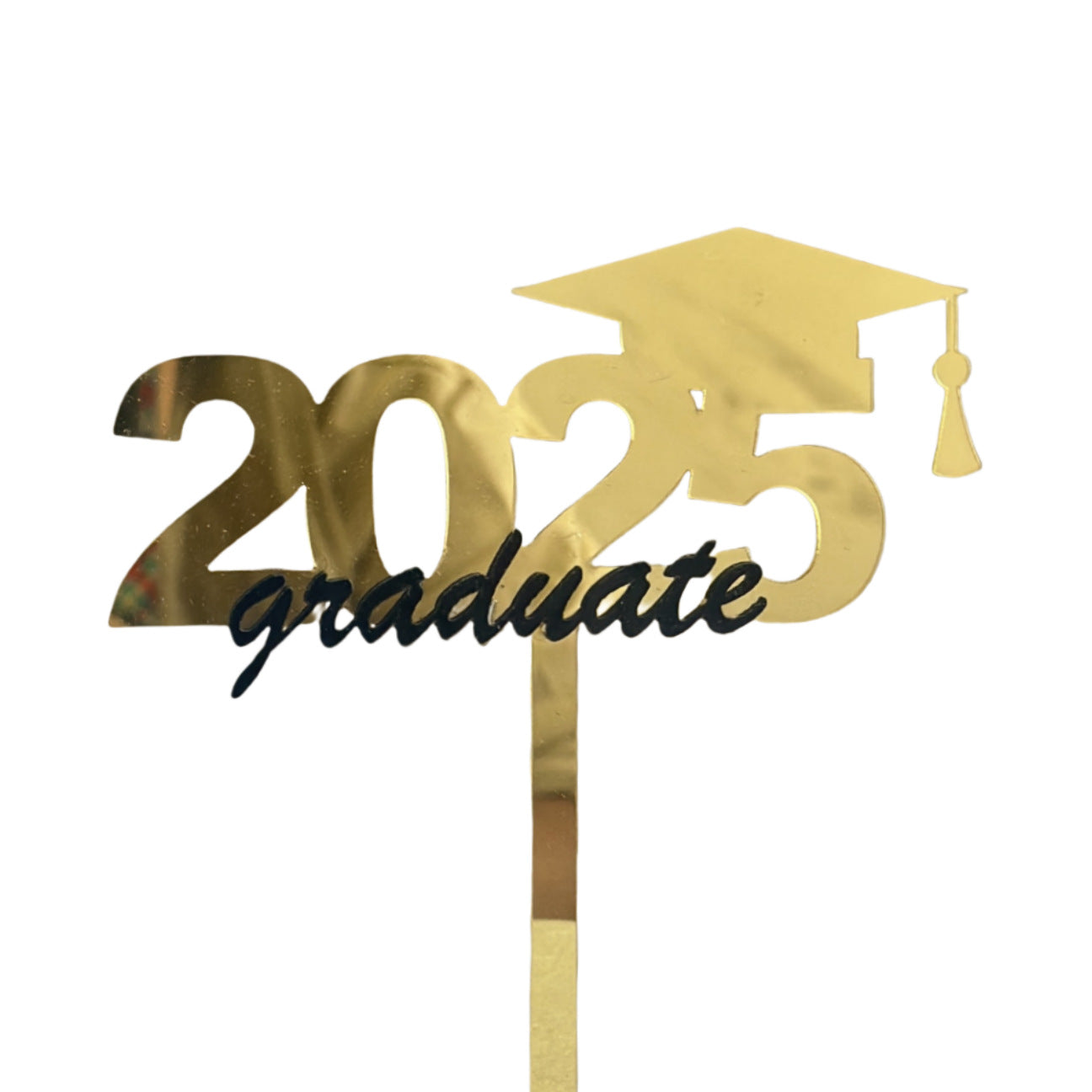 Graduation Cupcake Toppers 2025 Gold, Glitter Class of 2025 Cupcake Toppers Party Decor,2025 Congrats Grad Cap Cupcake Picks Toppers Graduation Party Decorations Supplies Gold and Black
