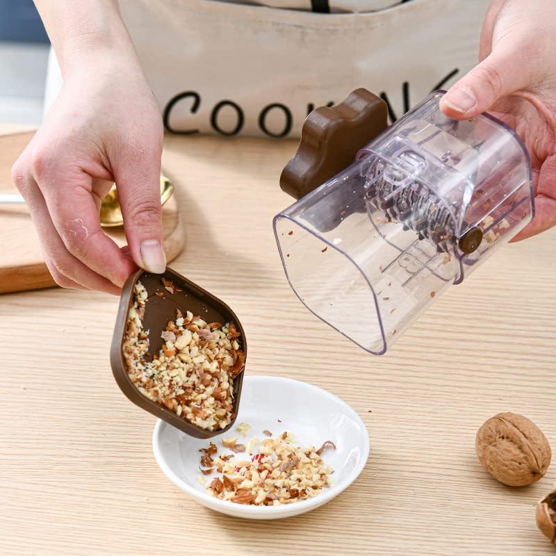 Manual Nut Grinder Portable Dried Fruit Crusher Hand Peanut Masher Walnut Chocolate Chopper With Cover Kitchen Tool Accessories (Blue)