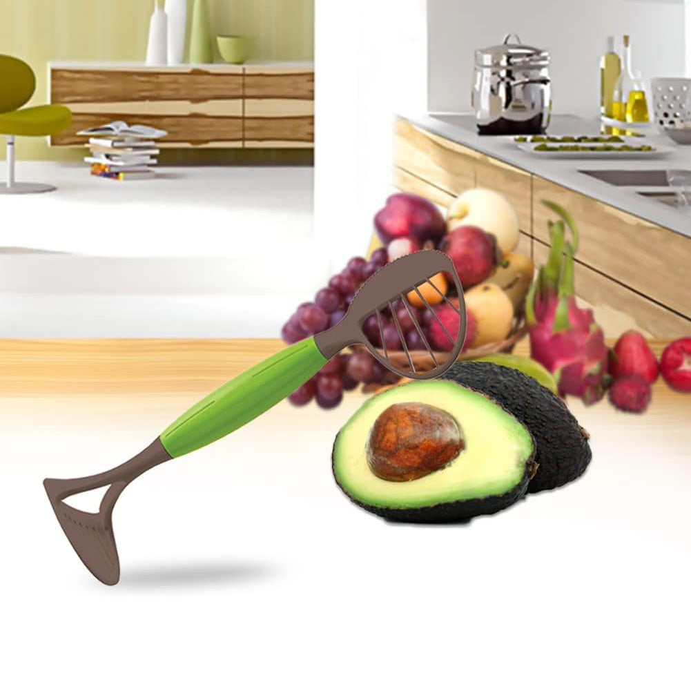 Avocado Cutter, Non-Slip Avocado Cutter Tool, Avocado Pit Remover Cutter, Portable Fruit Separator Tool, Rust Resistant Avocados Pitter, Fruit Separator Comfortable Handle, Cutter Peeler Slicer