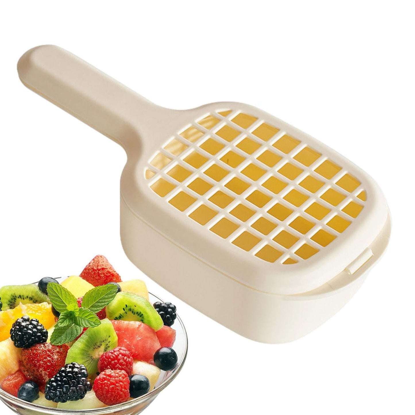 Generic Fruit Strainer Kitchen Basket Drainage Kitchen Basket Fruit Colander Handy Colander - Efficient Kitchen Drainage Basket for Washing Blueberries, Small Tomatoes, Grapes, Light Yellow