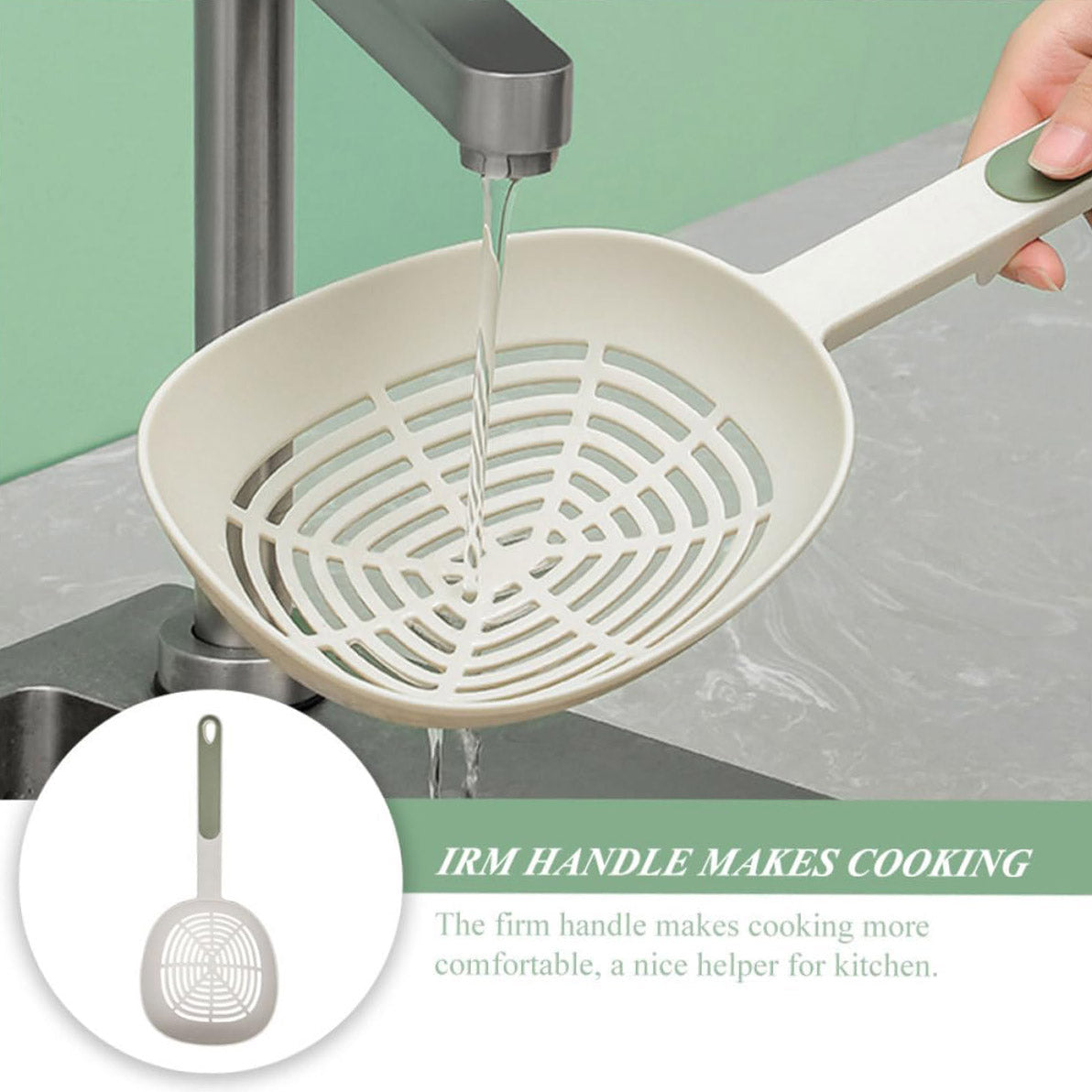 2pcs Noodle Spoon Mesh Strainer Straining Colander Scoop Frying Oil Strainer Ice Shovel Water Spoon Tagliatelle Pasta Silicone Spoon Dumplings Nylon