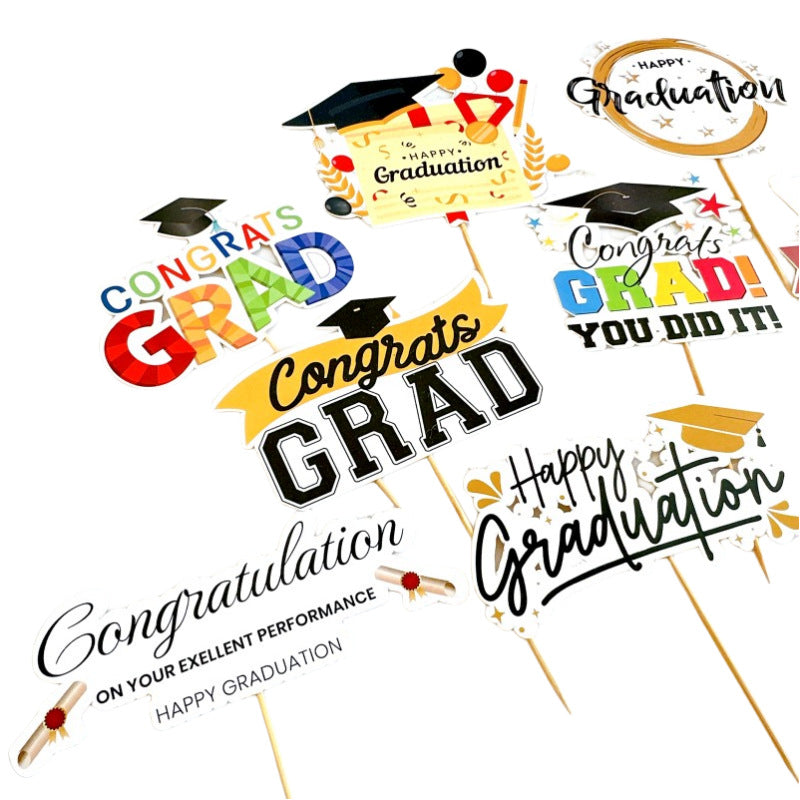 Graduation theme celebration cake topper color graduation cake decoration