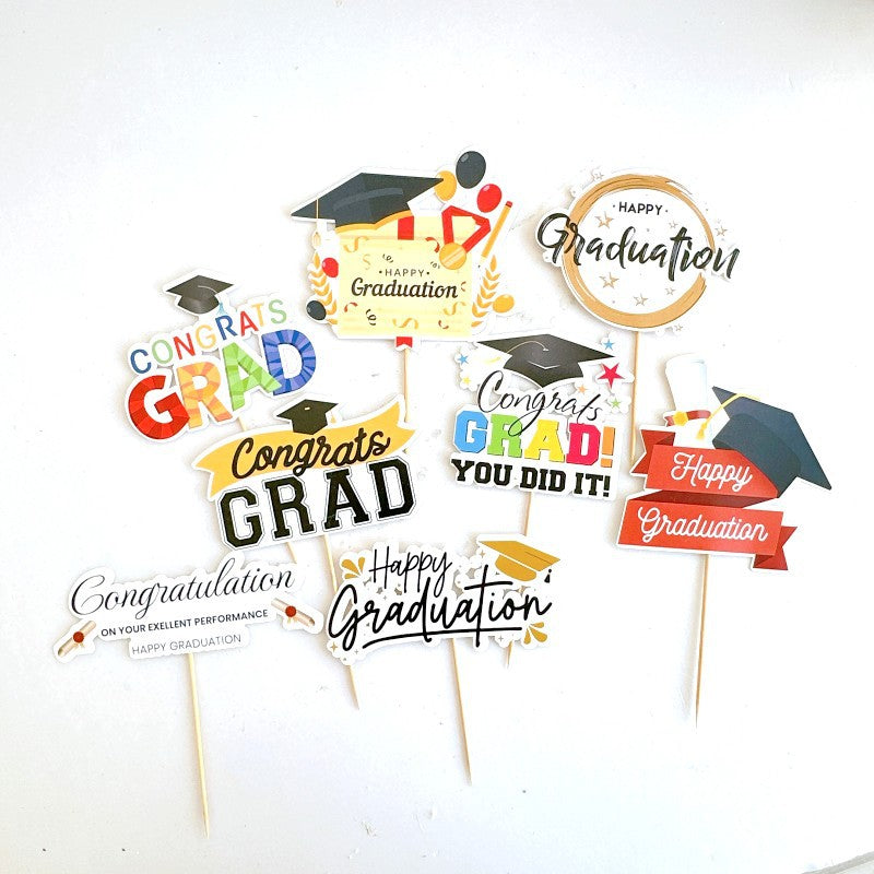 Graduation theme celebration cake topper color graduation cake decoration