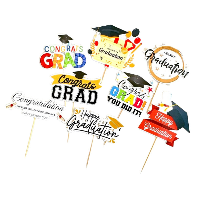 Graduation theme celebration cake topper color graduation cake decoration