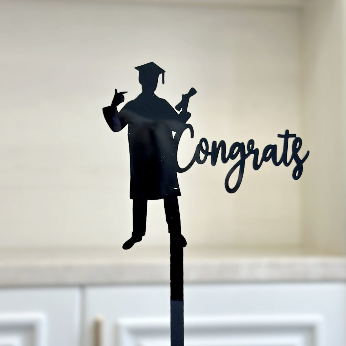 2025 Student Graduation Cupcake Toppers Black Class of 2025 Boys Girls Graduate Cap Cupcake Picks for 2025 Graduation Theme Party Cake Decorations Supplies