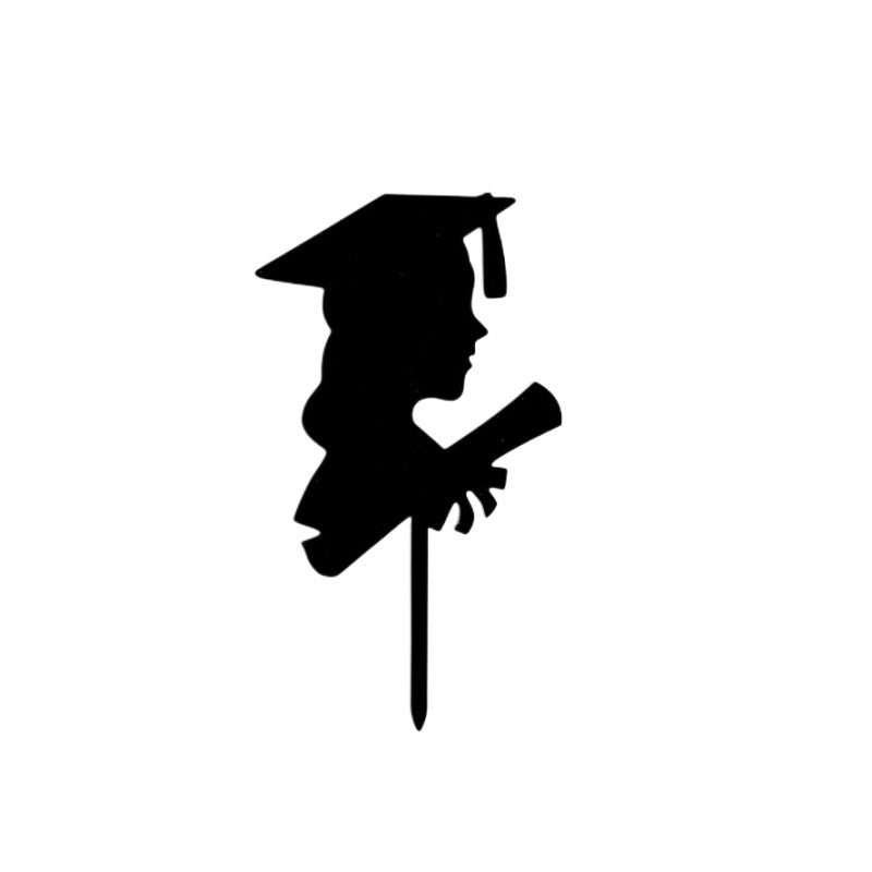 2025 Student Graduation Cupcake Toppers Black Class of 2025 Boys Girls Graduate Cap Cupcake Picks for 2025 Graduation Theme Party Cake Decorations Supplies