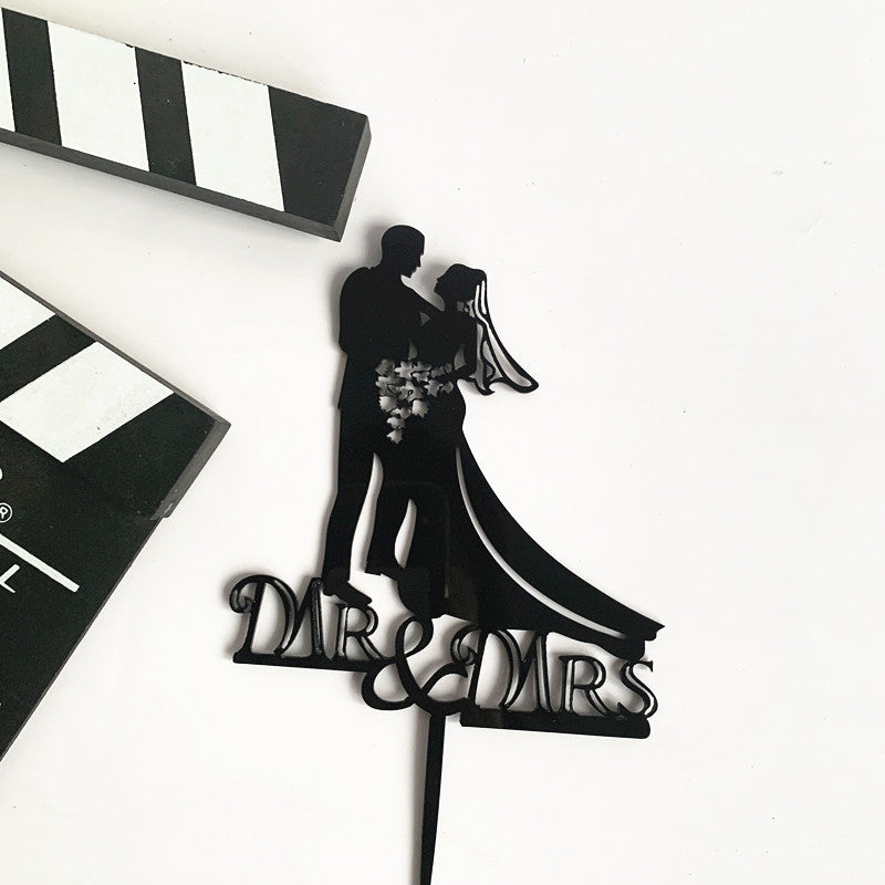 Mr and Mrs Cake Toppers Bride and Groom Sign Wedding Acrylic Cupcake Topper Happy Birthday Cake Topper Engagement Cake Toppers Decorations for Various Birthday Party Anniversary – New